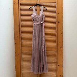 Hitherto Blush pink Bridesmaids maxi dress size 4